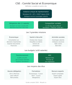 CSE : définition complète, rôle et fonctionnement [Guide 2026] | Mozaik